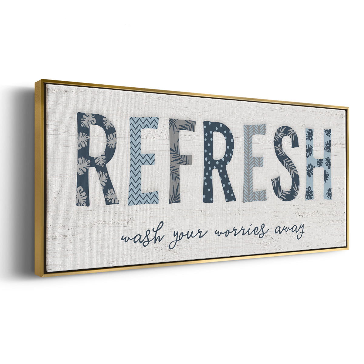 Refresh - Floater Framed Canvas Print