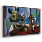 Still Life with Bull's Skull, 1939 - Floater Framed Canvas Print