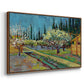 Orchard in Blossom, Bordered by Cypresses, 1888 - Floater Framed Canvas Print