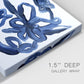 Indigo Brush Blooms II Premium Gallery Wrapped Canvas - Ready to Hang