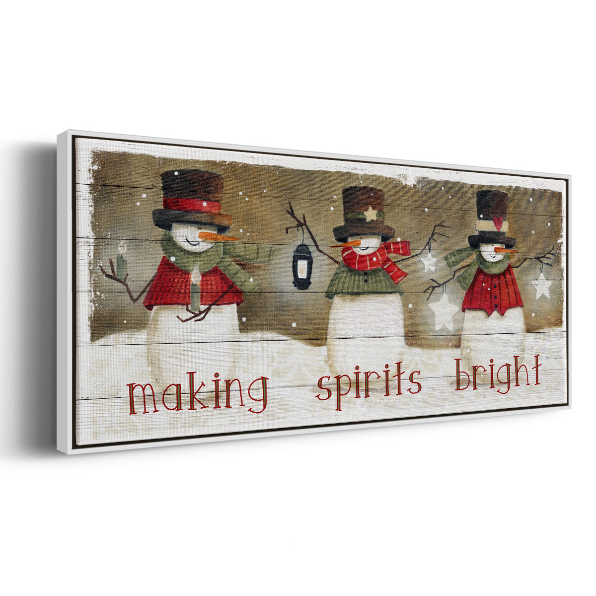 Making Spirits Bright - Floater Framed Canvas Print