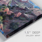 Close-up view of wrapped canvas corner featuring classic canyon landscape scene.