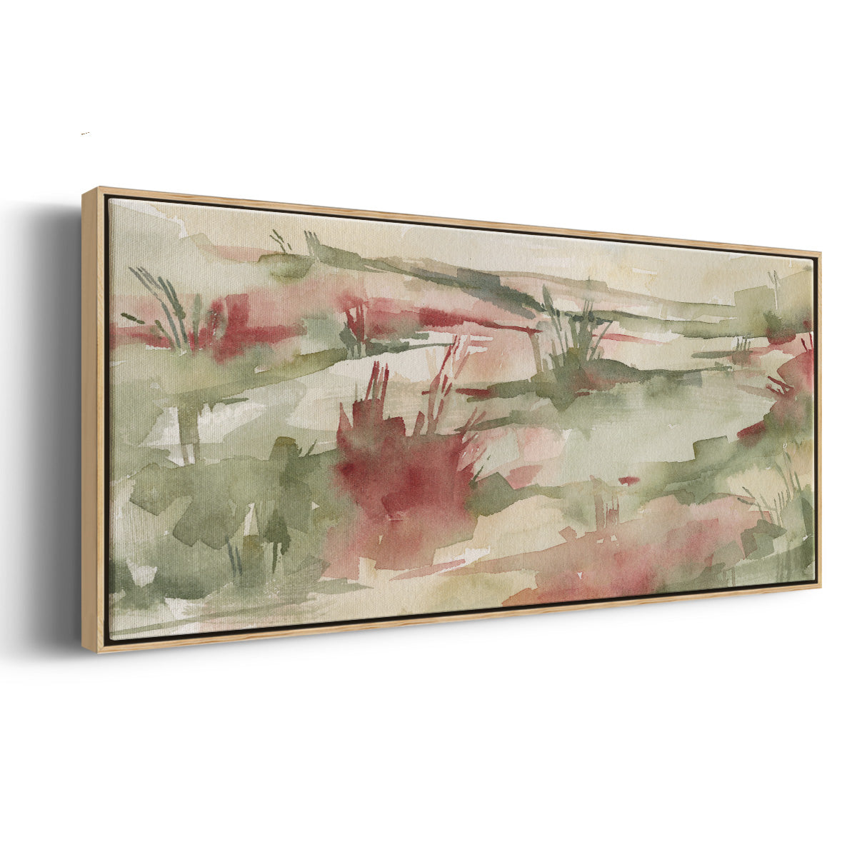 Rust Grasslands II - Floater Framed Canvas Print