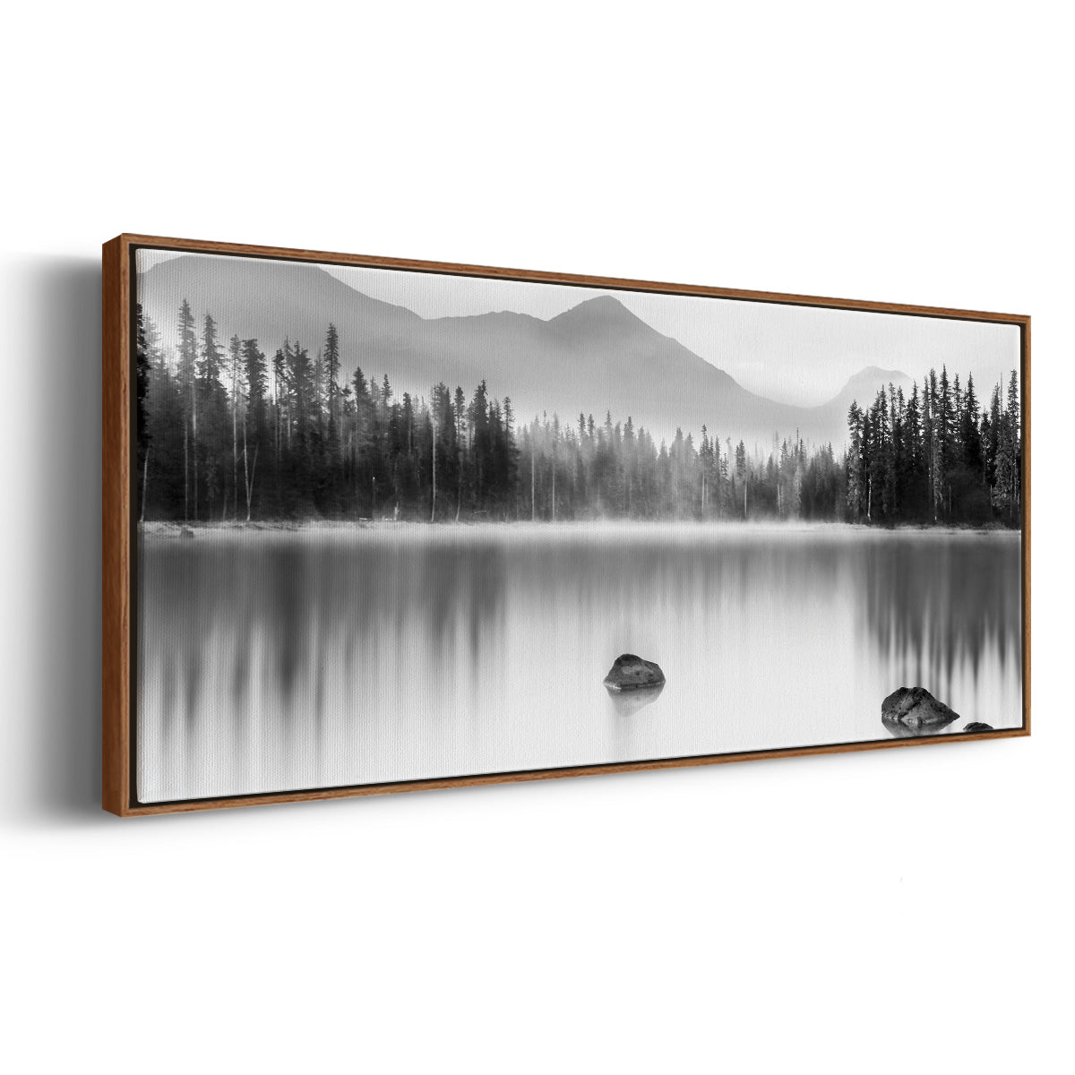 Mountain Reflection - Floater Framed Canvas Print