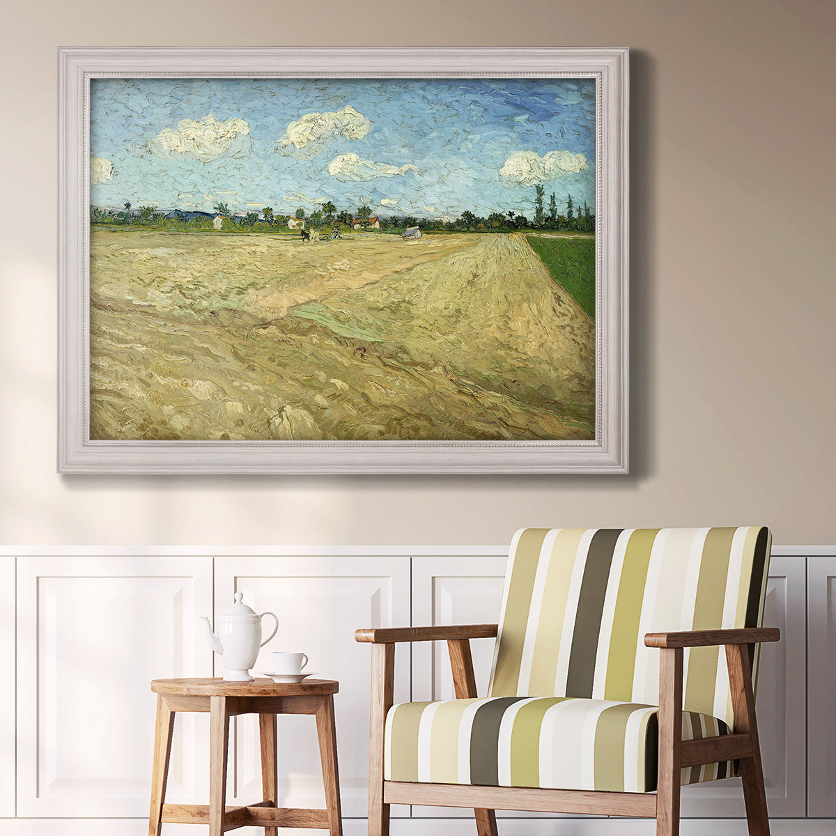 Ploughed Fields - Ornate Framed Canvas Print