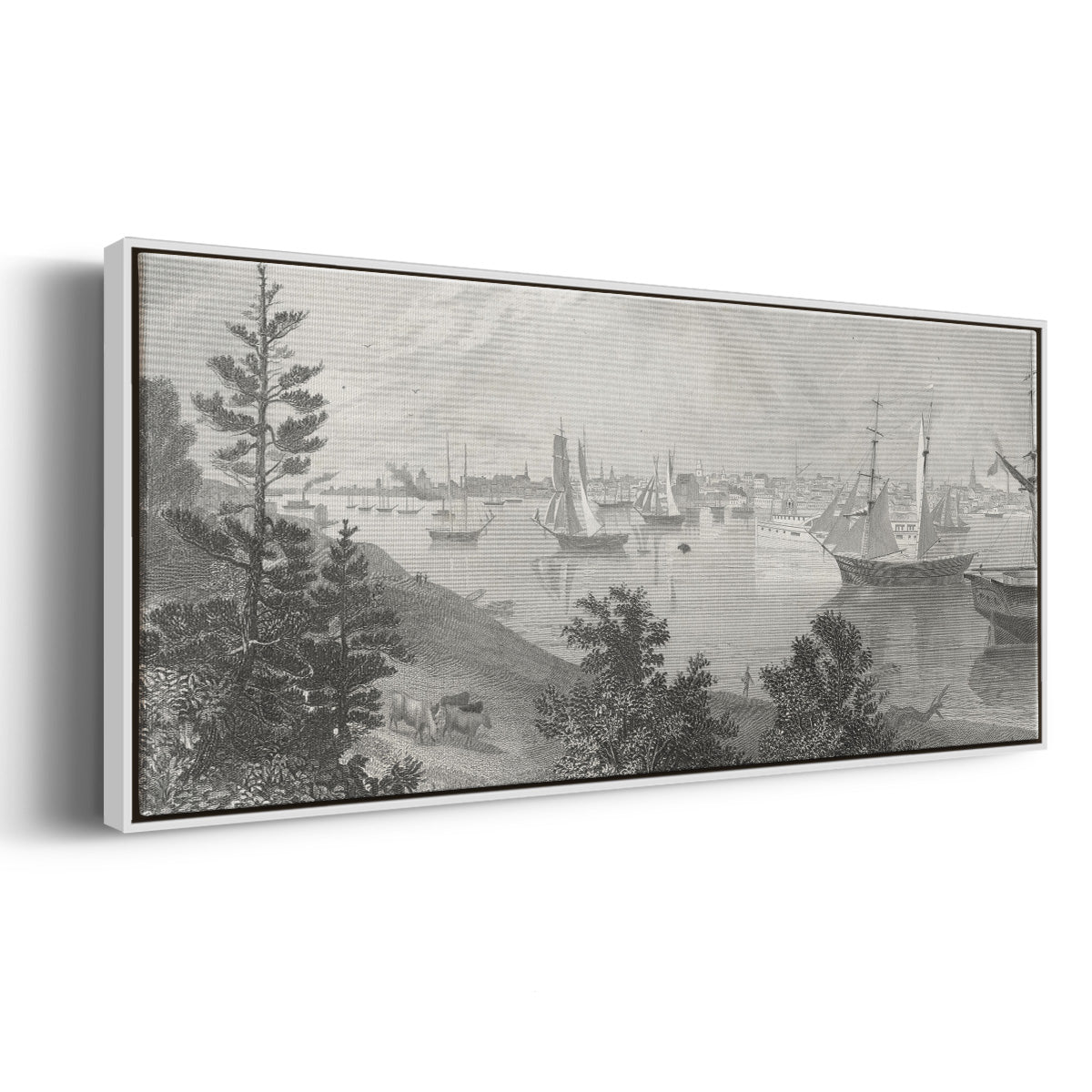 City of Detroit - Floater Framed Canvas Print