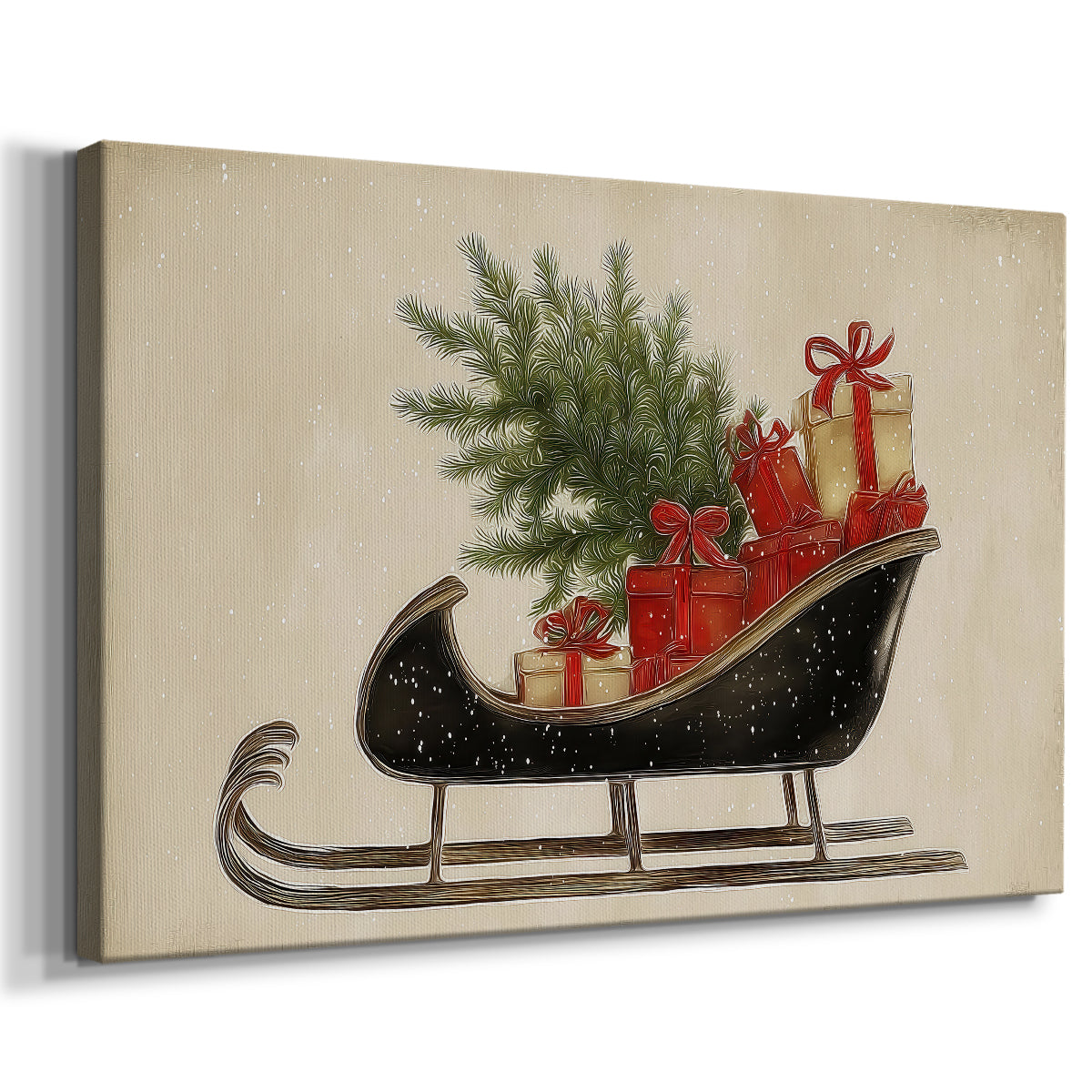 Eve of Golden Sleigh - Canvas Art Print