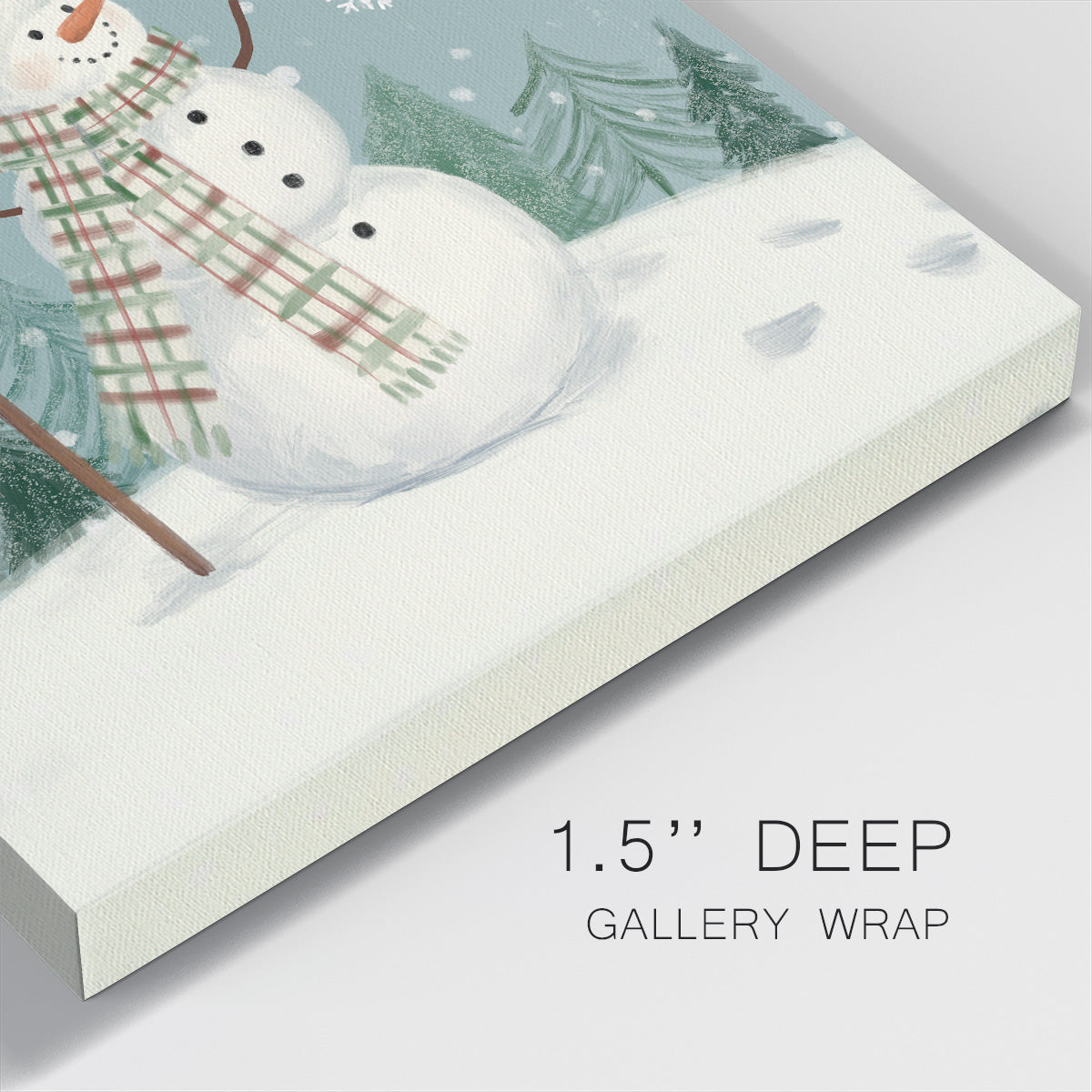 Jolly Snowman I - Canvas Art Print