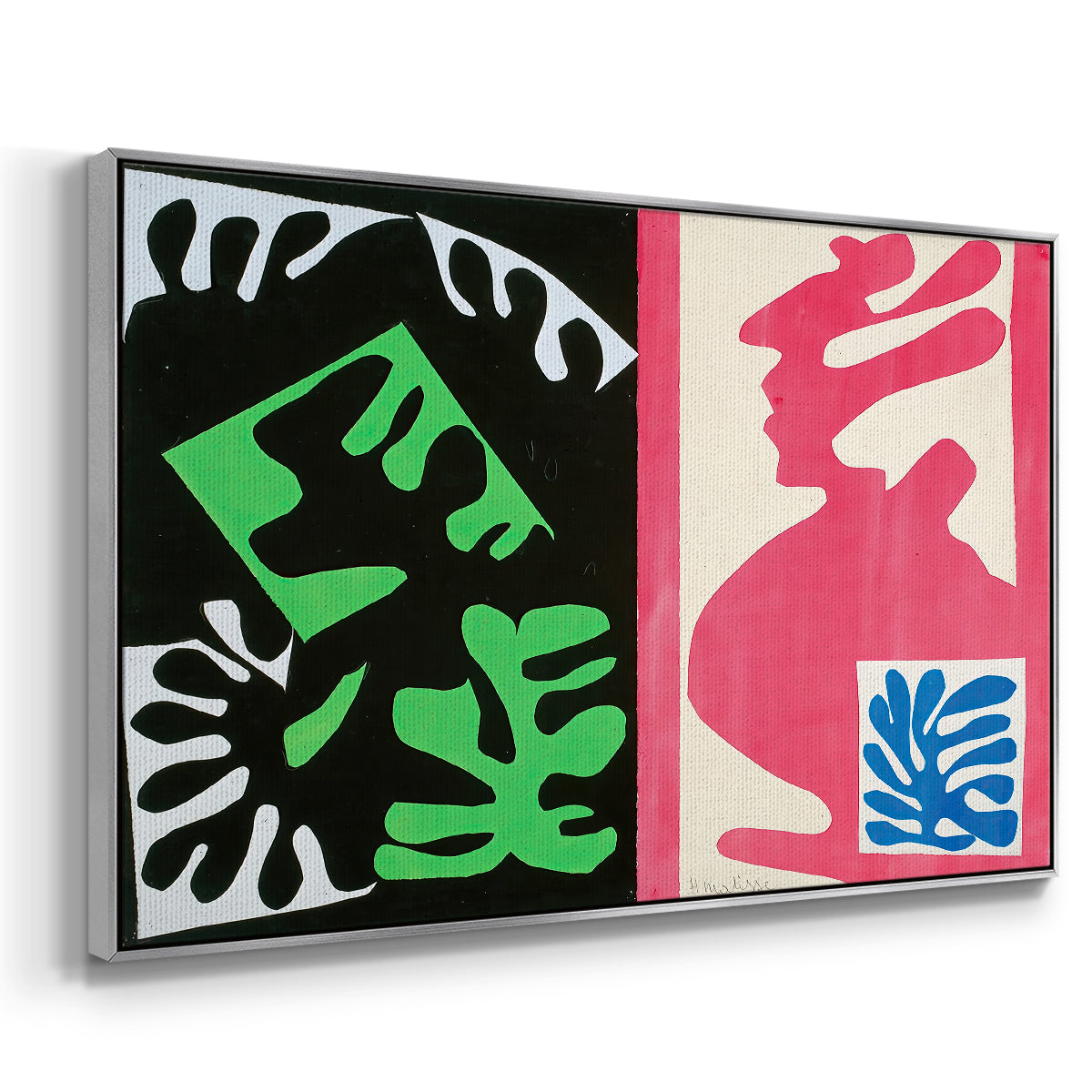 Composition, Black and Red, from Jazz, 1947 - Floater Framed Canvas Print