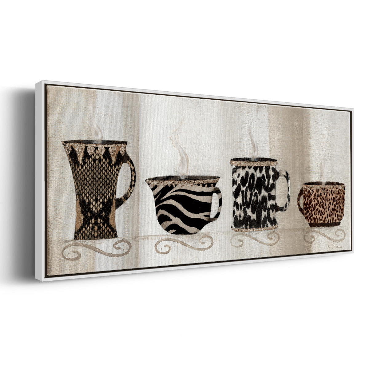 Coffee Skins II - Floater Framed Canvas Print