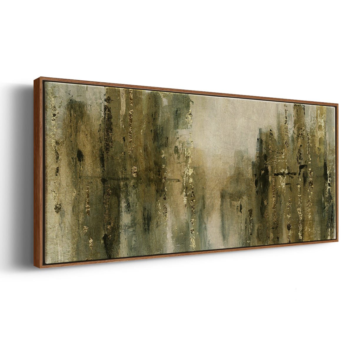 Gold City Shine - Floater Framed Canvas Print