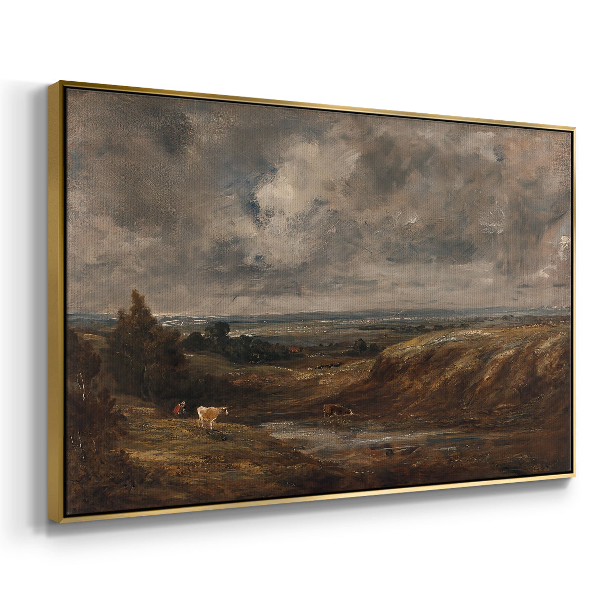 Hampstead Heath, 1825 - Floater Framed Canvas Print
