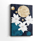 Pale Winter Evergreen at Midnight - Canvas Art Print