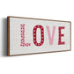 Patterned Love - Floater Framed Canvas Print