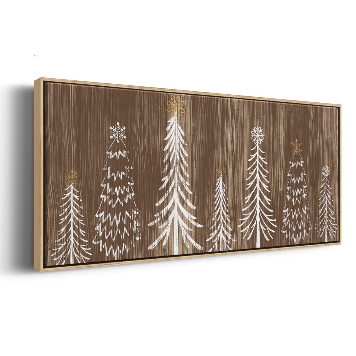 Barnwood Wonderland Collection D - Floater Framed Canvas Print