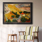 Valley With Ploughman Seen from Above - Ornate Framed Canvas Print