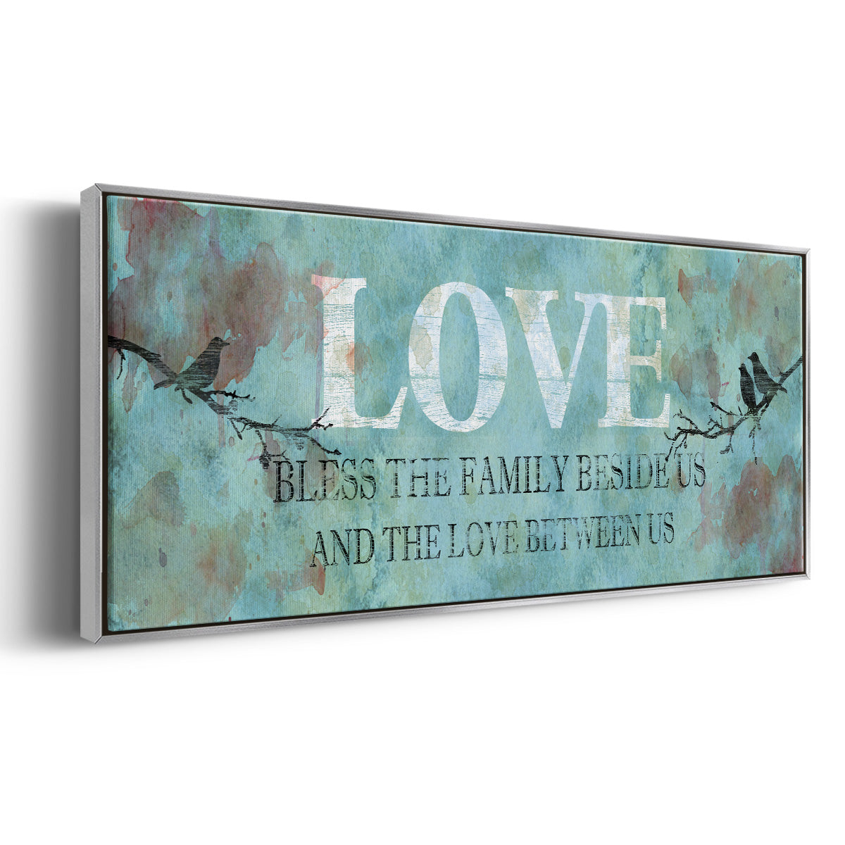 Love Between Us - Floater Framed Canvas Print