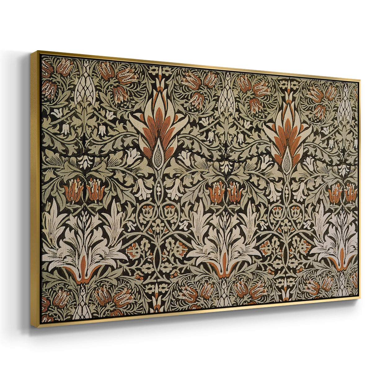Snakeshead - Charcoal/Spice, c. 1876 - Floater Framed Canvas Print