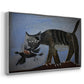 Cat Catching a Bird, 1939 - Floater Framed Canvas Print