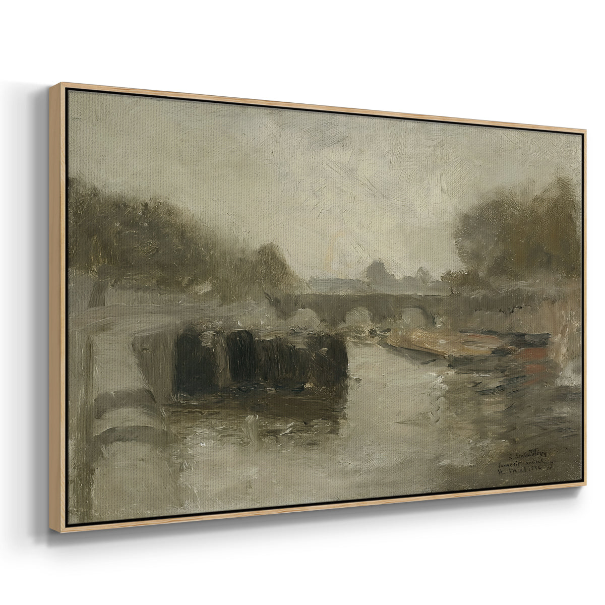 The Bridge (Le pont), 1895 - Floater Framed Canvas Print