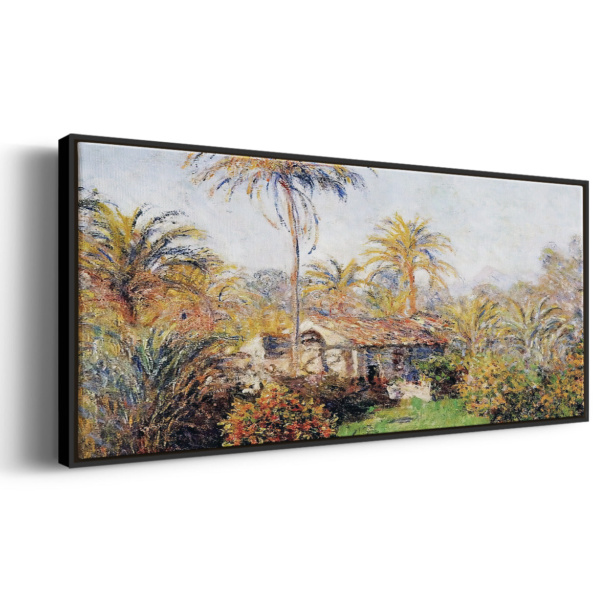 Small Country Farm in Bordighera, 1884 - Floater Framed Canvas Print