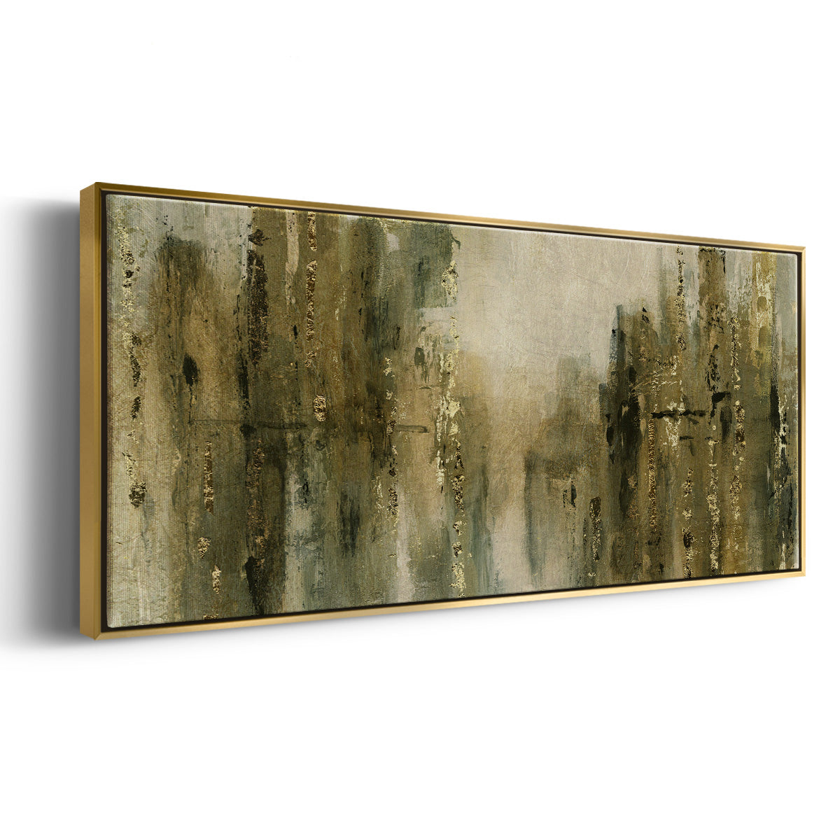 Gold City Shine - Floater Framed Canvas Print