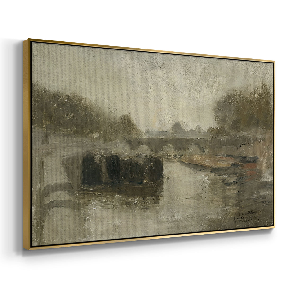 The Bridge (Le pont), 1895 - Floater Framed Canvas Print