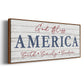 God Bless America - Floater Framed Canvas Print