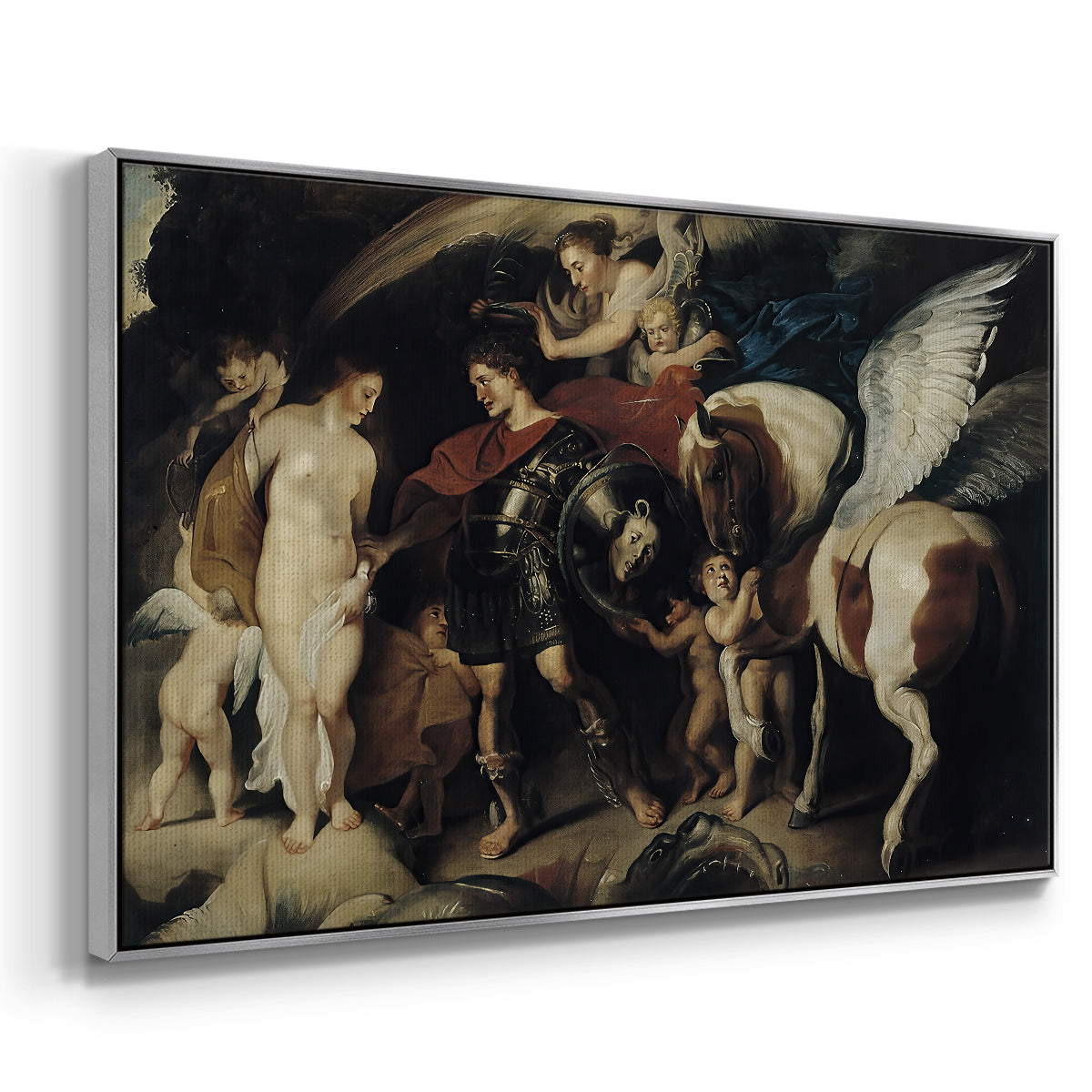 Perseus and Andromeda, c. 1620 - Floater Framed Canvas Print