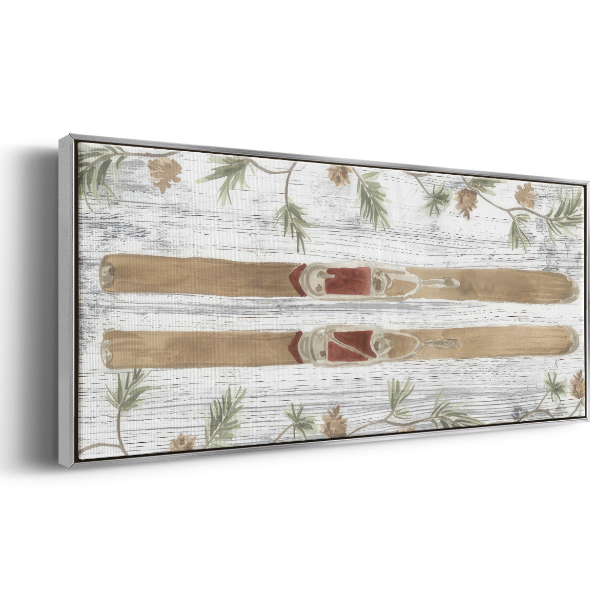 Pinecone Lodge Collection D - Floater Framed Canvas Print
