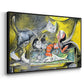 Still Life with Cat and Lobster, 1962 - Floater Framed Canvas Print