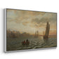 View from the Oslofjord, 1866 - Floater Framed Canvas Print
