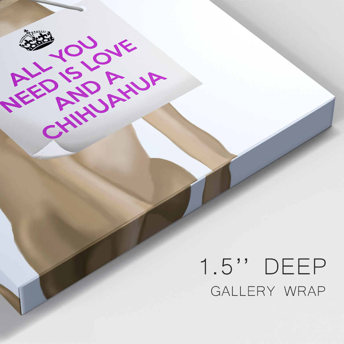 Love and Chihuahua Premium Gallery Wrapped Canvas - Ready to Hang