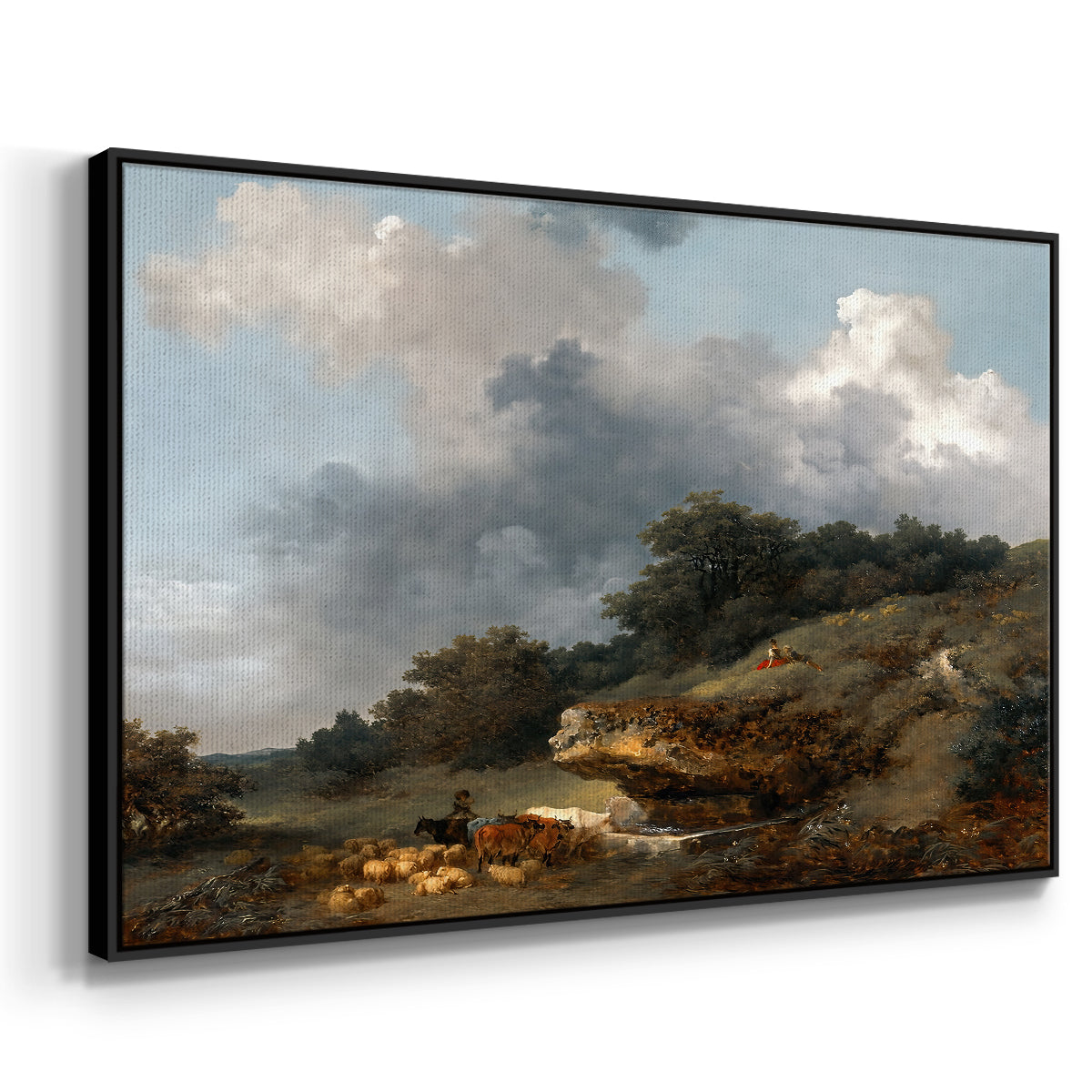 The Watering Place, c. 1765 - Floater Framed Canvas Print