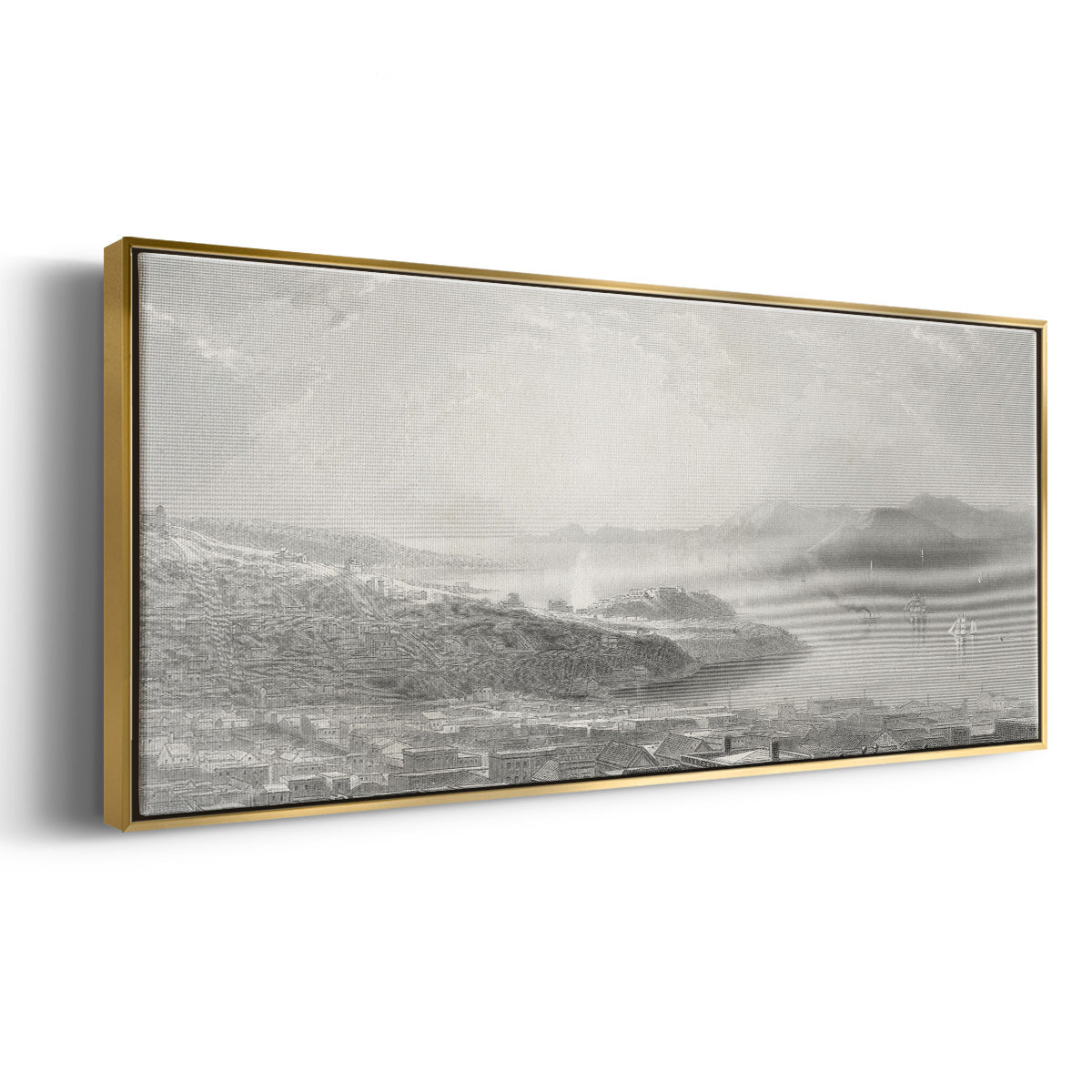 Golden Gate - Floater Framed Canvas Print