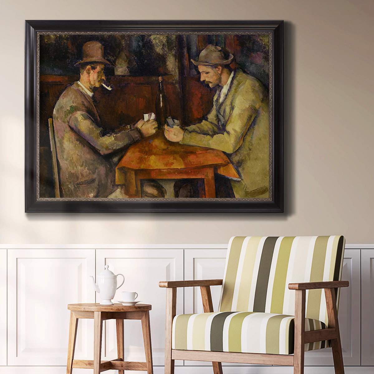 The Card Players - Ornate Framed Canvas Print