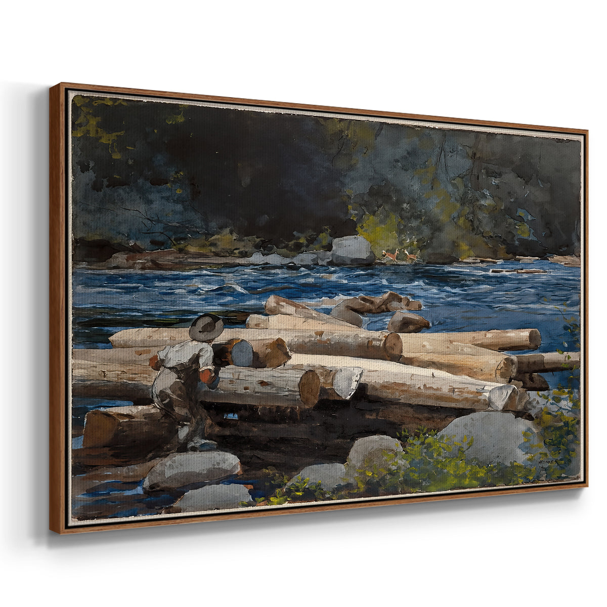 Hudson River, 1892 - Floater Framed Canvas Print