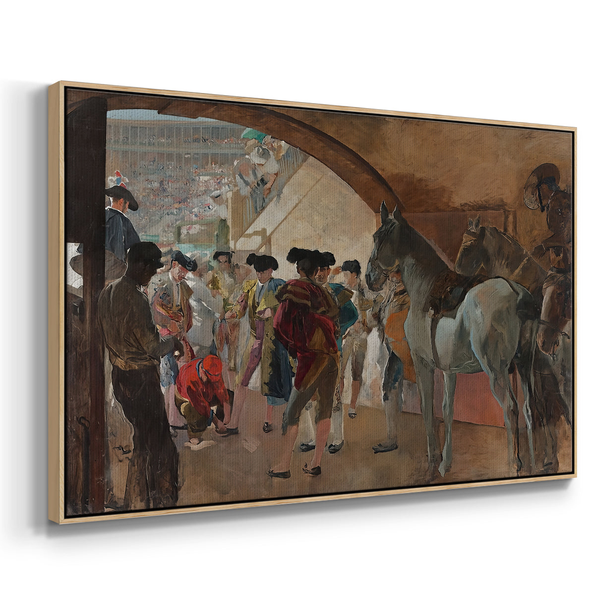 Before the Bullfight (Antes de la corrida), c. 1900 - Floater Framed Canvas Print