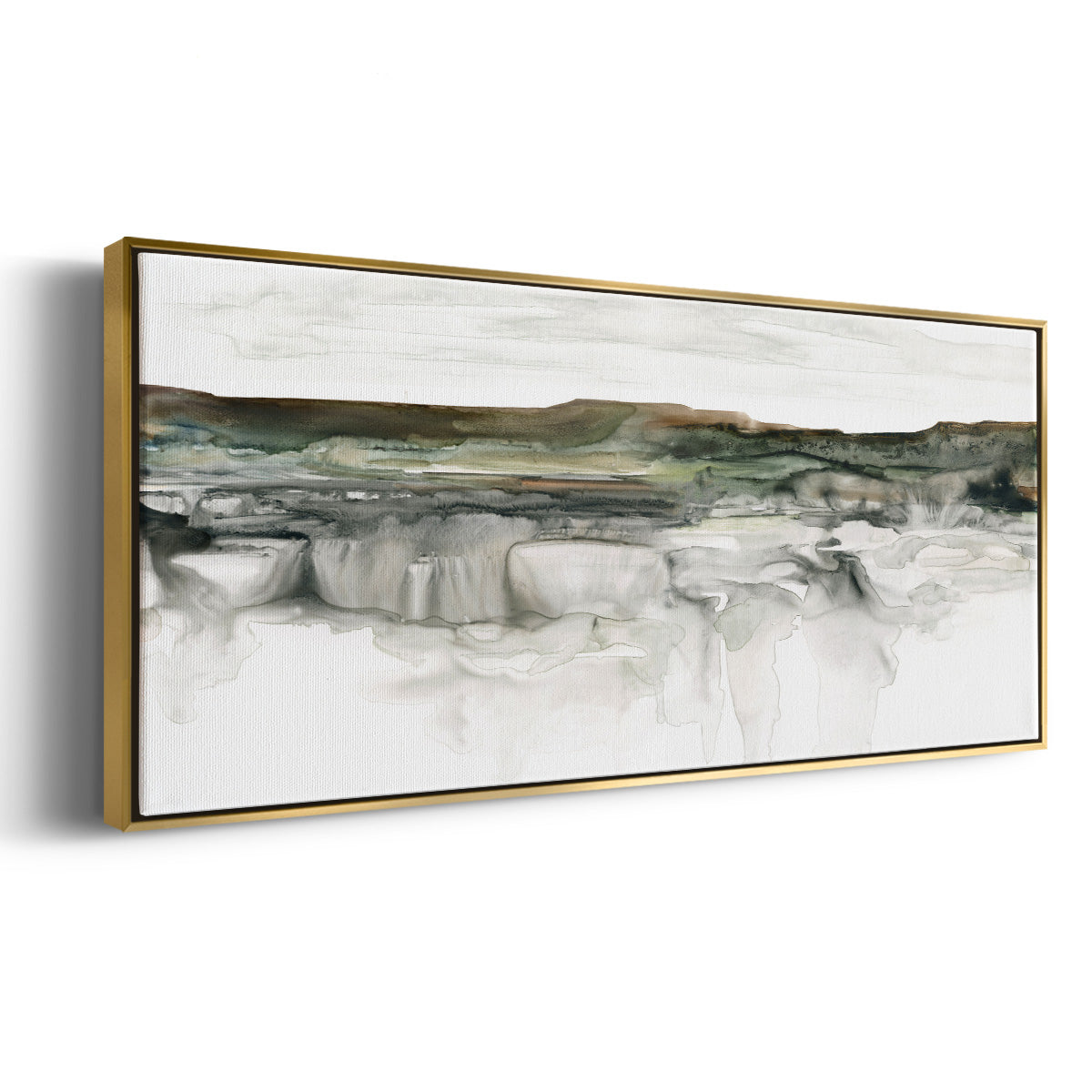 River Flow - Floater Framed Canvas Print