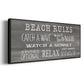 Beach Rules - Floater Framed Canvas Print