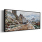 The Road in Vétheuil in Winter, 1879 - Floater Framed Canvas Print