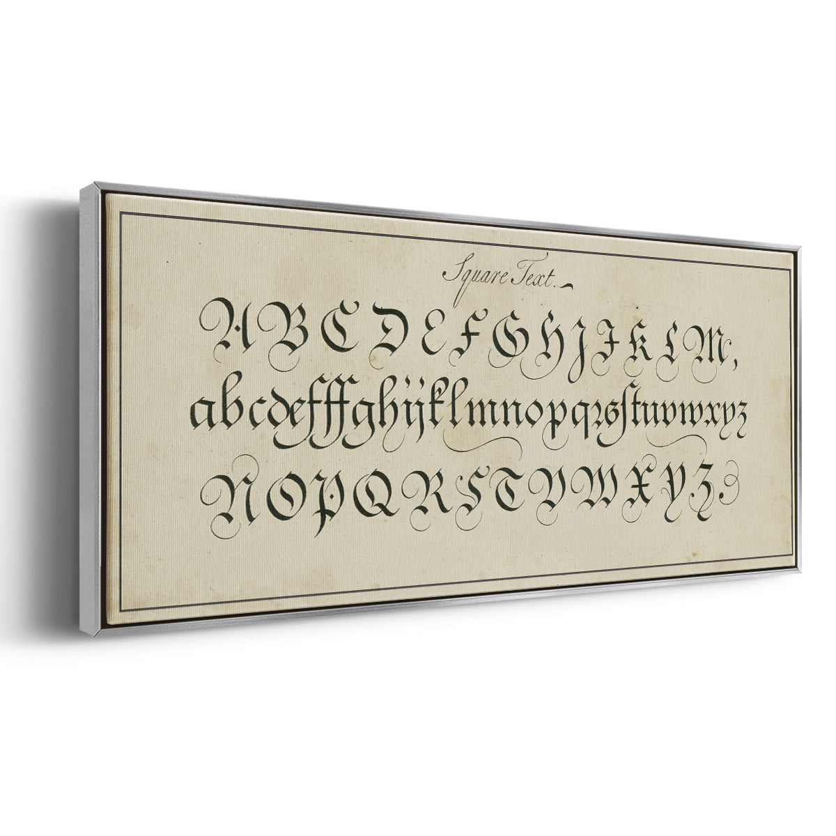Manuscript Sampler III - Floater Framed Canvas Print