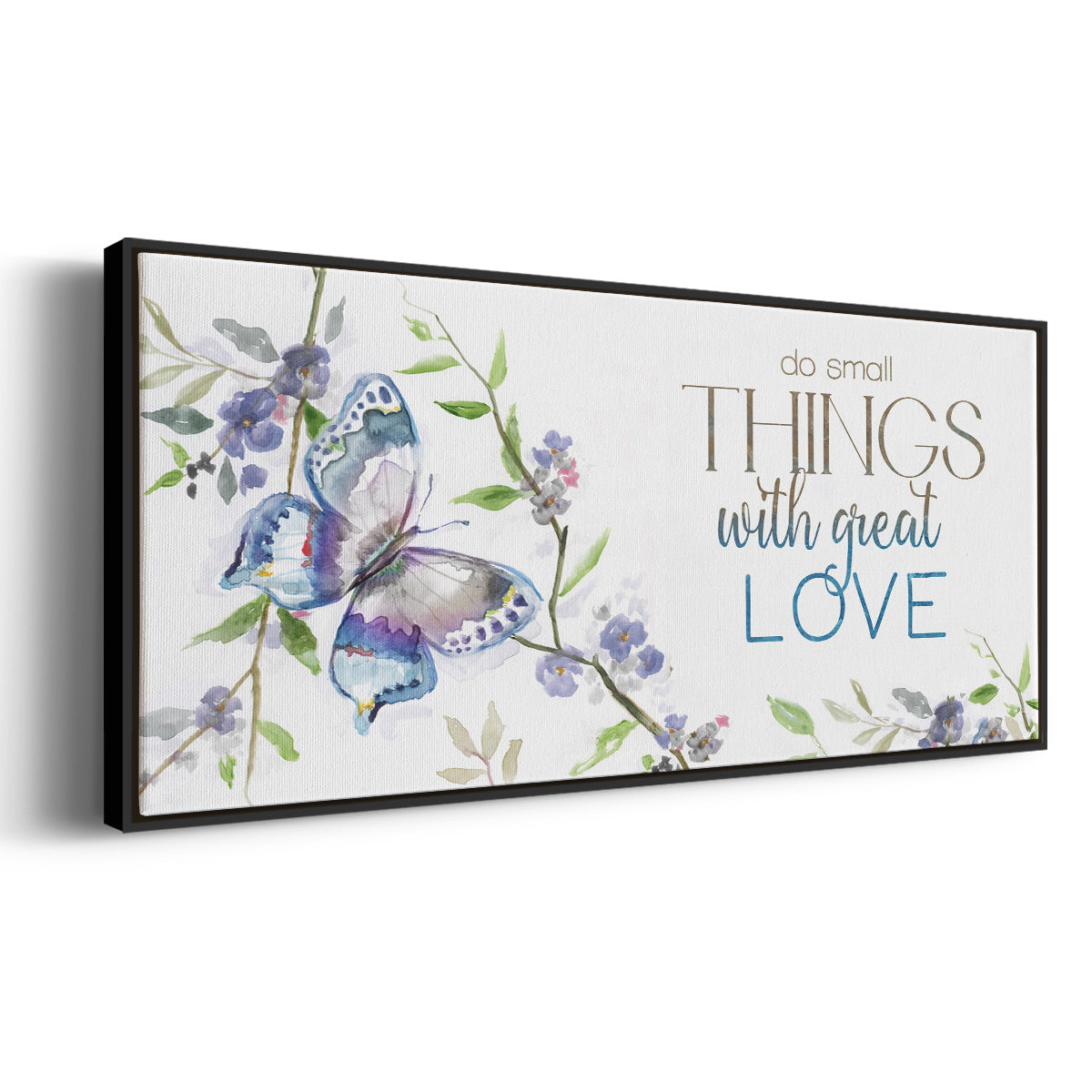 Small Things, Great Love - Floater Framed Canvas Print