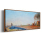 The Plain of Colombes, White Frost, 1873 - Floater Framed Canvas Print