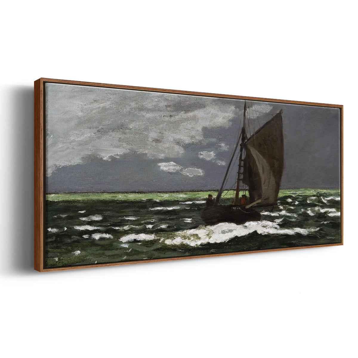 Stormy Seascape, 1867 - Floater Framed Canvas Print