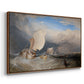 Fishing Boats with Hucksters Bargaining for Fish, 1837-1838 - Floater Framed Canvas Print