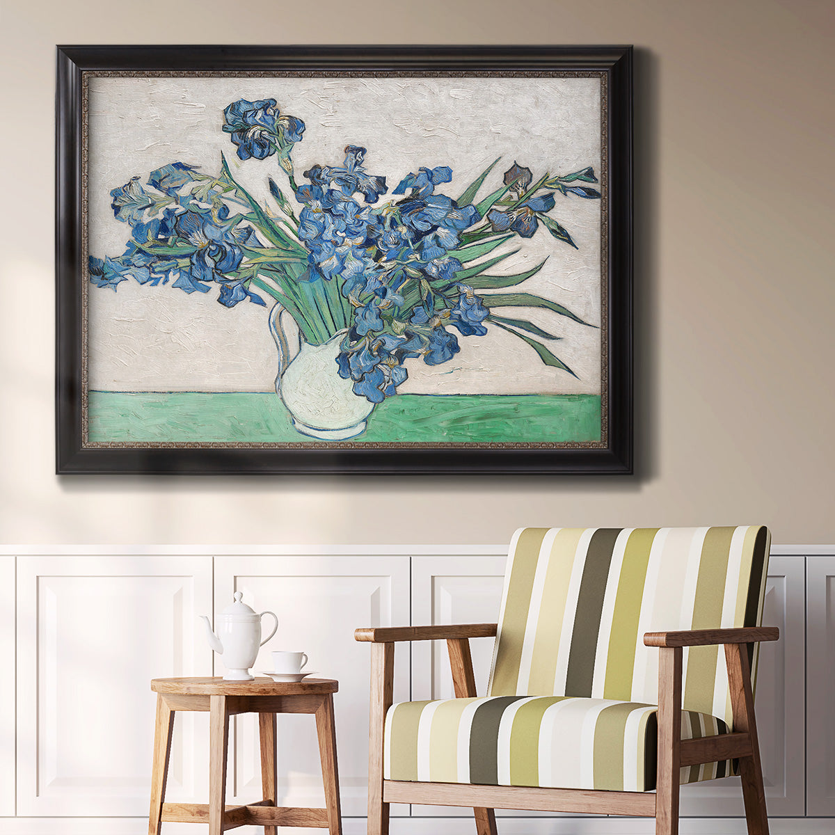 Irises II - Ornate Framed Canvas Print