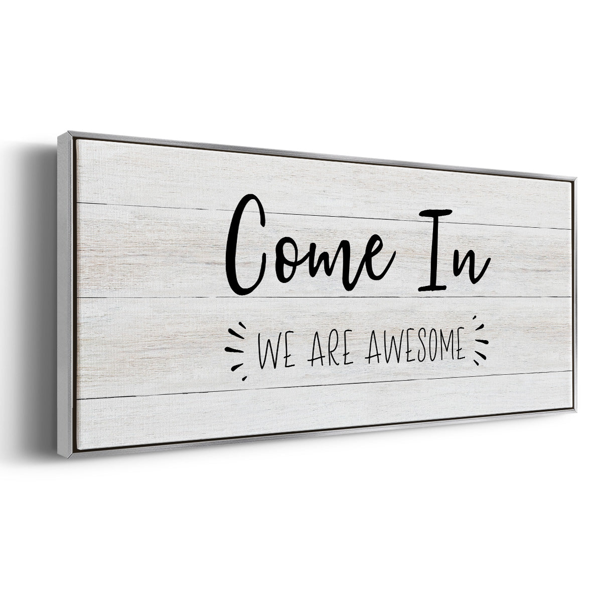 Come In - Floater Framed Canvas Print