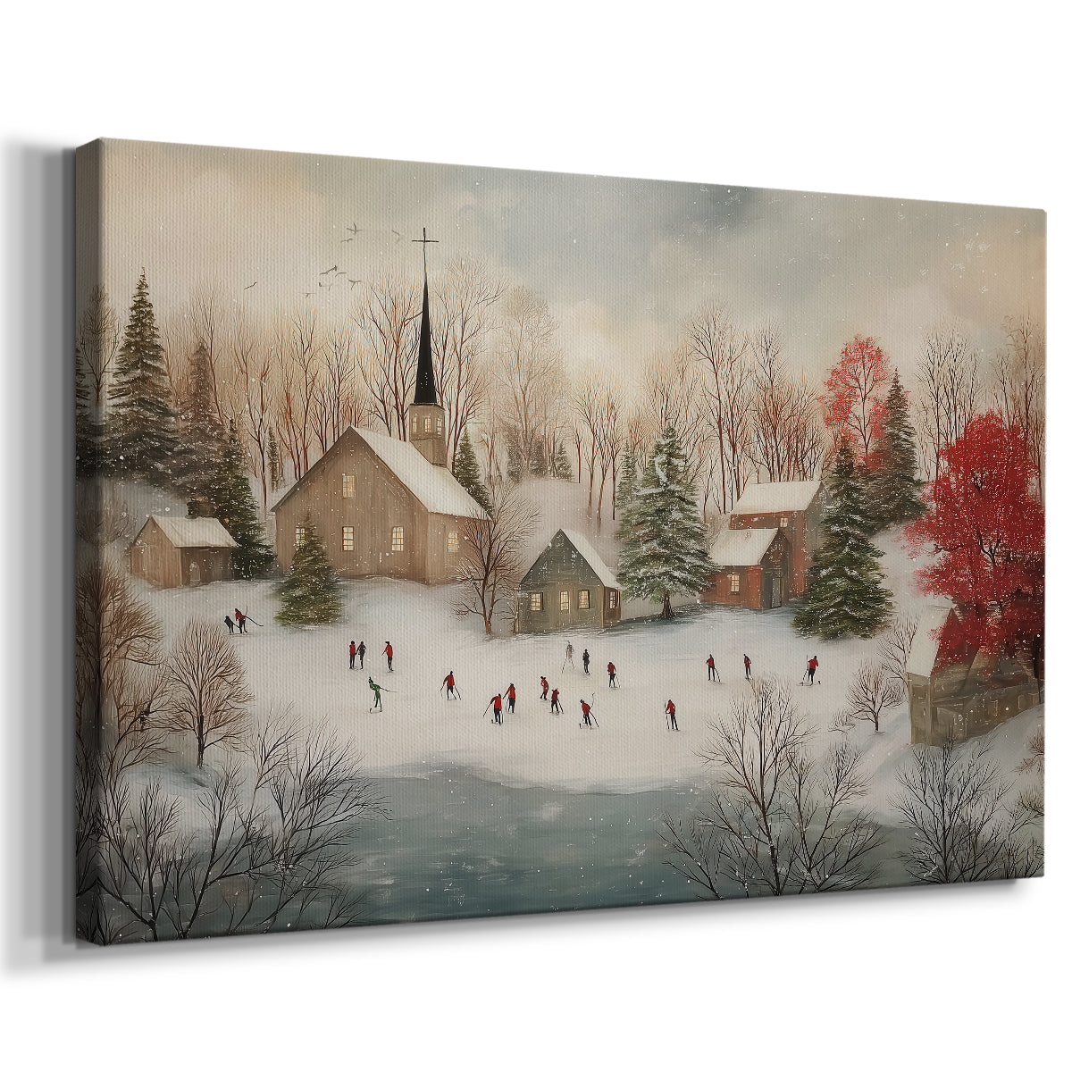 Gilded Serenade of Sleigh - Canvas Art Print
