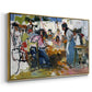 Net Menders in Valencia, 1909 - Floater Framed Canvas Print
